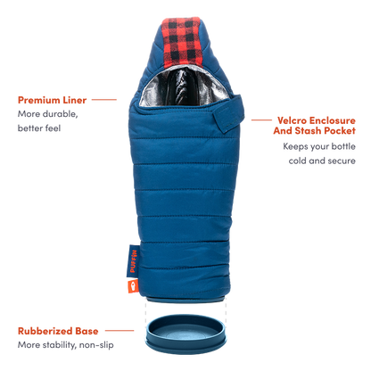 Bottle Cooler - The OG - Puffin Red & Crater Blue