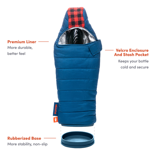 Bottle Cooler - The OG - Puffin Red & Crater Blue