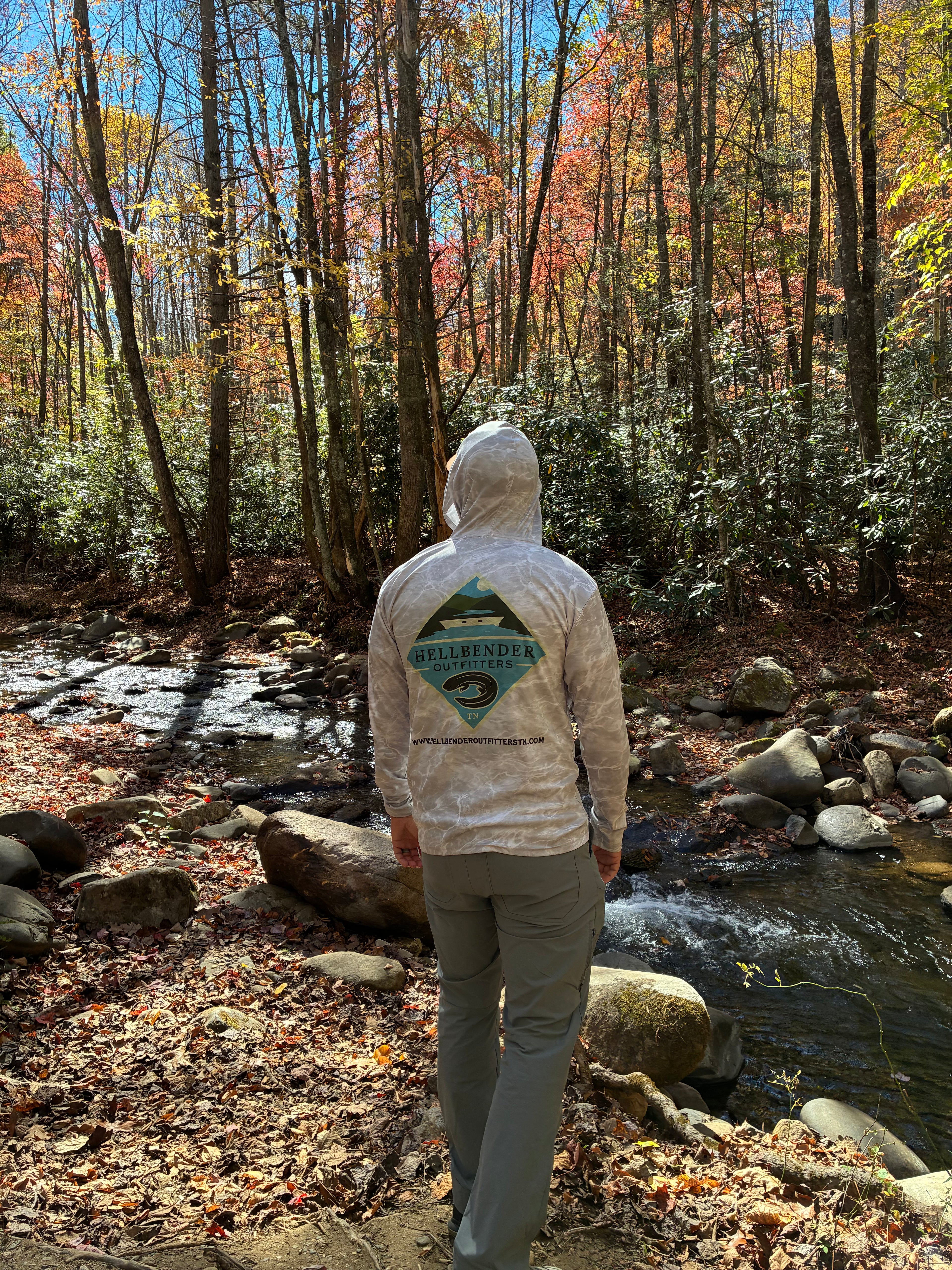 Hellbender Outfitters Custom Hooded Sun Shirt