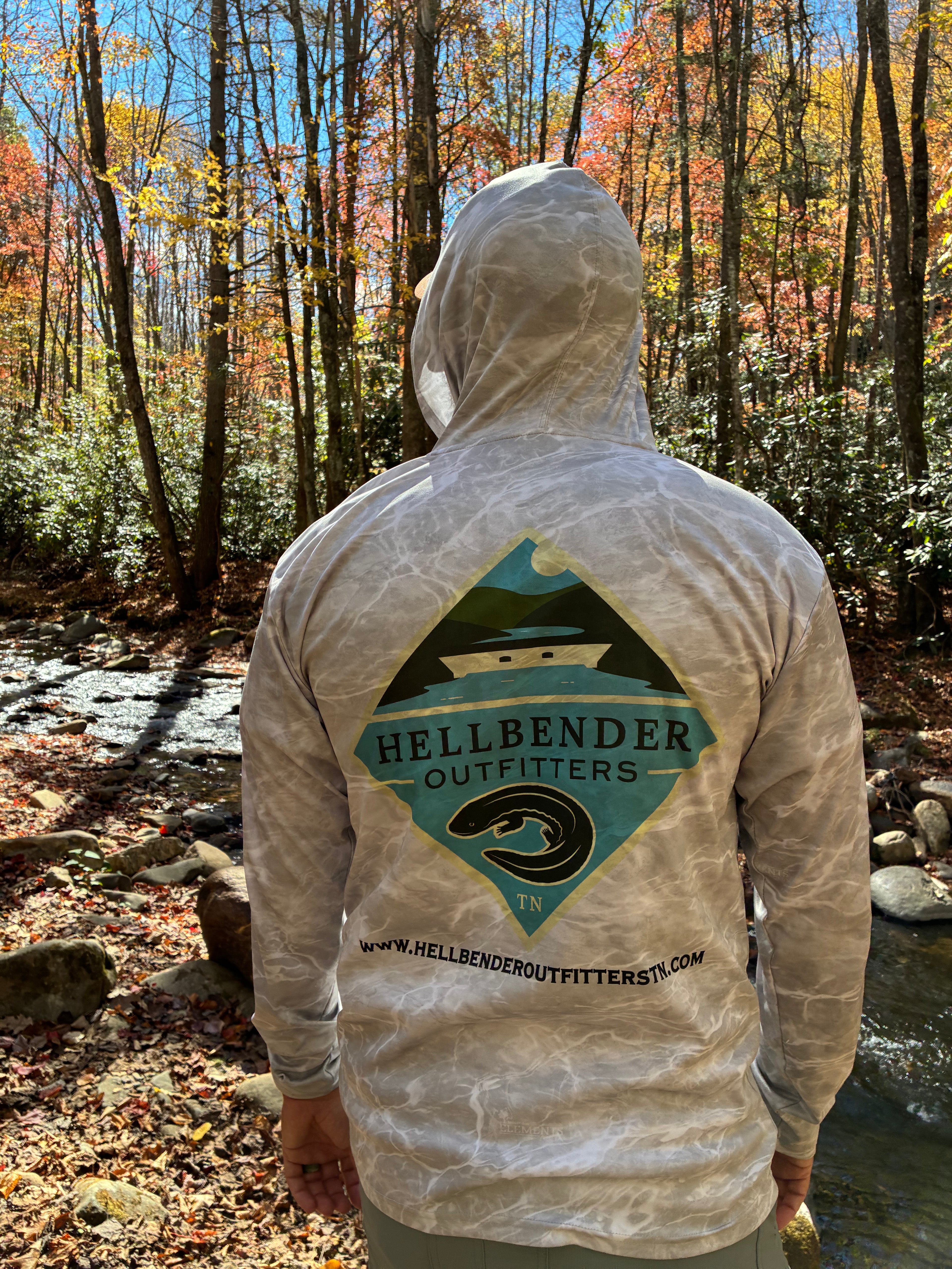 Hellbender Outfitters Custom Hooded Sun Shirt