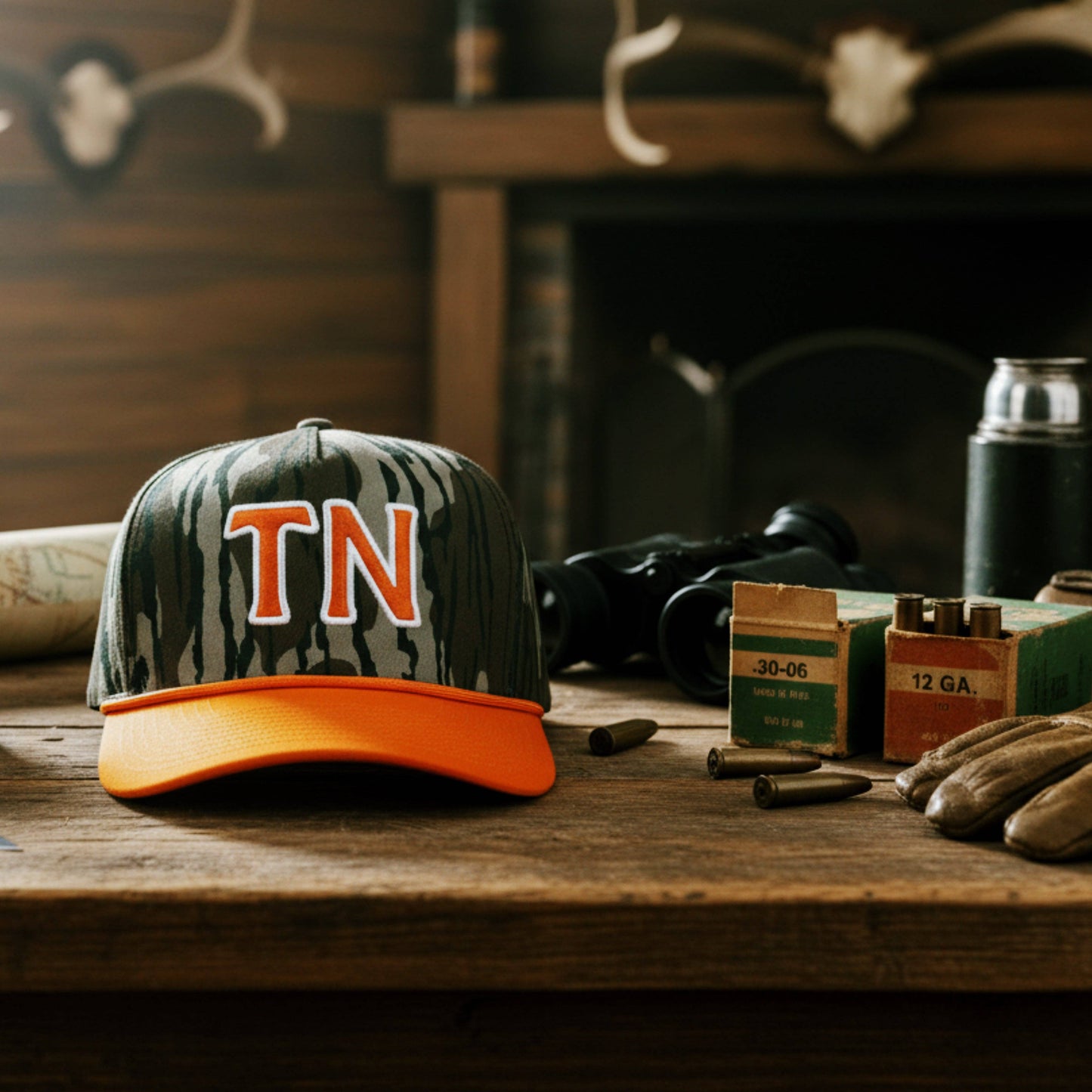 TN Hat - Holler Orange Oak Camo