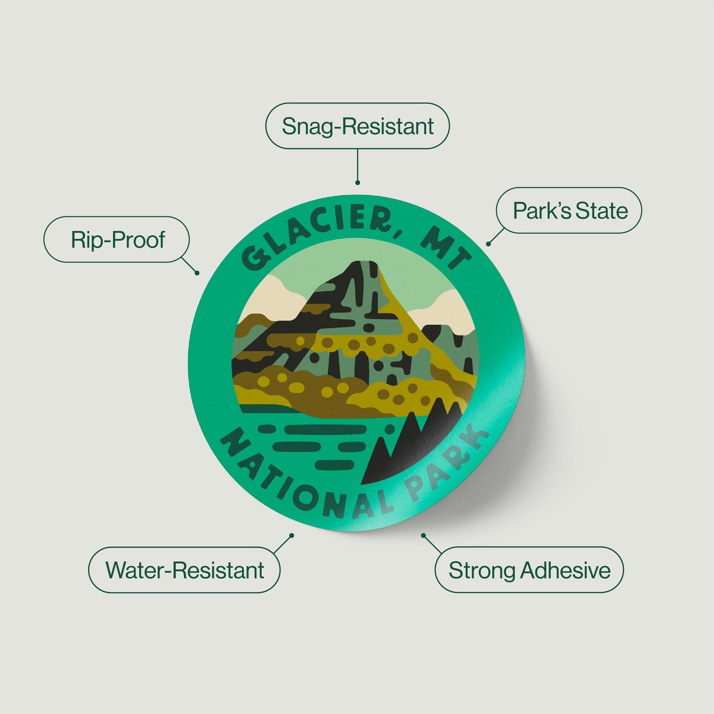 National Park Sticker Bottle | Nalgene - Coal