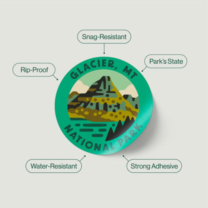 National Park Sticker Bottle | Nalgene - Coal